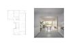 Plan and perspective of a T shape living room